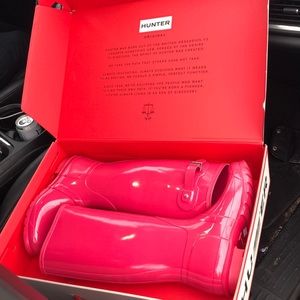 Original authentic hunter boots hot pink size 9